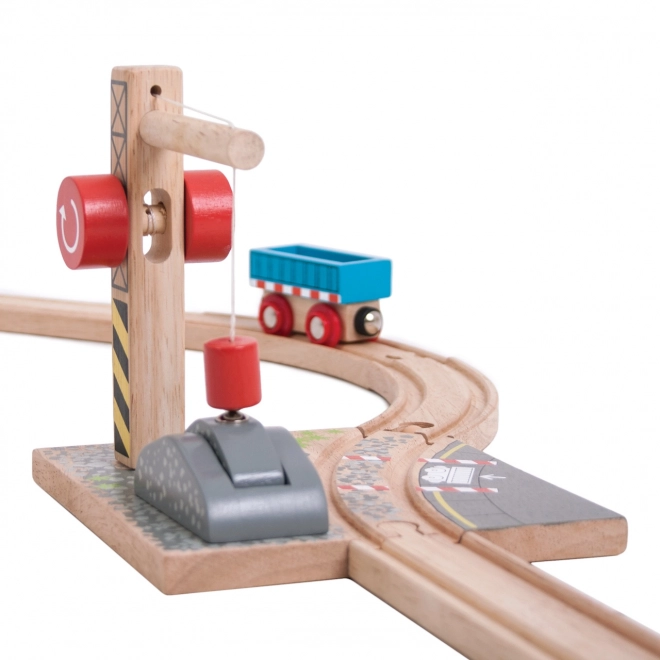 Bigjigs Rail Kran med Grus