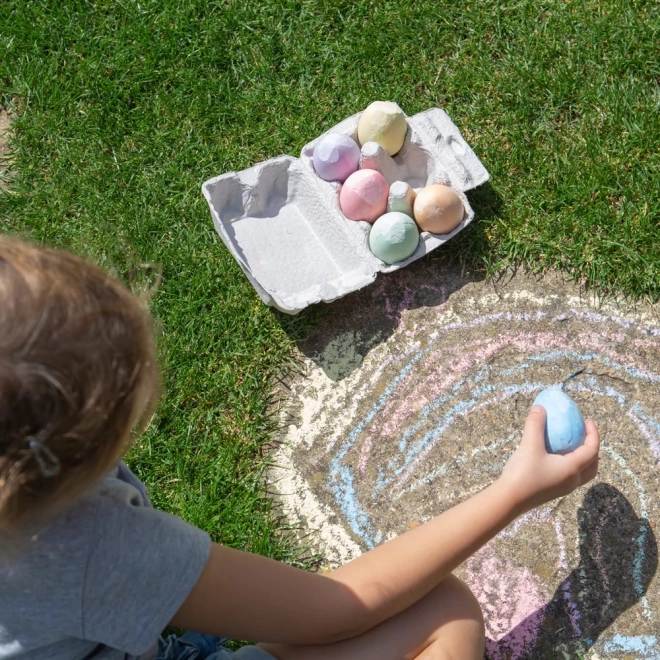 Æggeformet pastelkridt sæt fra Bigjigs Toys
