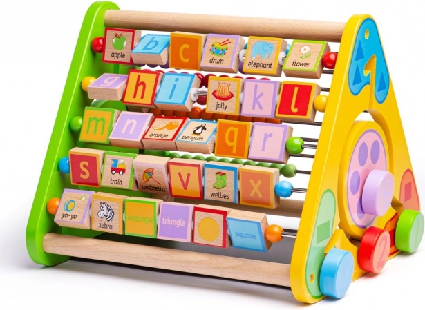 Bigjigs Baby aktivt træ-trekant med engelsk