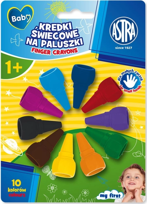 Fingerbadevoksfarver 10 stk ASTRA BABY