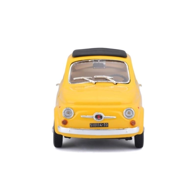 Bburago model bil Fiat 500 F 1965 gul 1:24