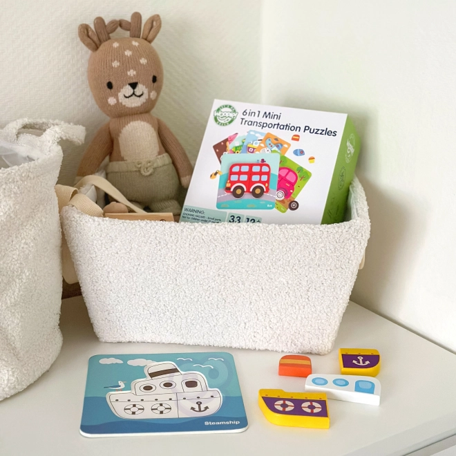 Woopie træpuslespil køretøjer Montessori FSC