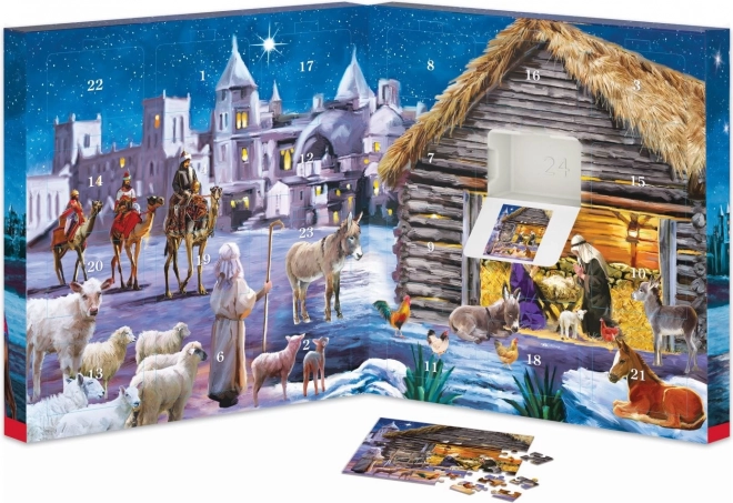 EUROGRAPHICS Puslespil Julekalender: Jesu Fødsel 24x50 brikker
