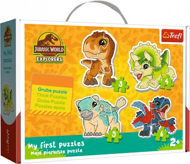 Puslespil for de mindste – søde dinosaurer JURASSIC WORLD Trefl