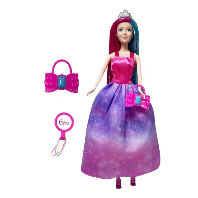 WOOPIE Sæt 4 Magiske Prinsesser - Dukke Boks 4i1 med Tilbehør