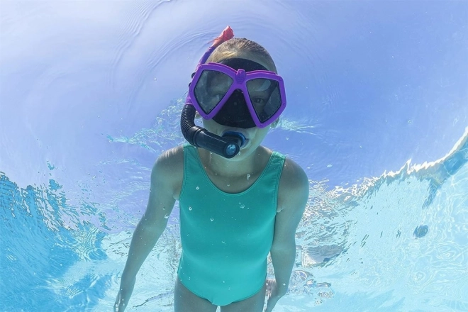 Rosa dykker sæt med maske og snorkel