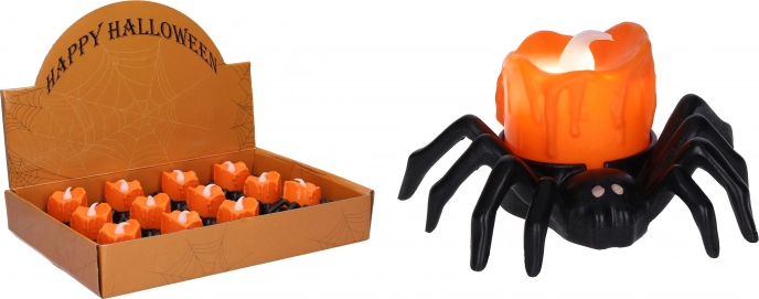 halloween lysende edderkop dekoration