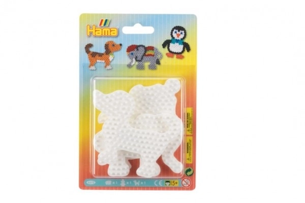 Underlag til strygeperler Hama MIDI elefant, pingvin, hund plast 3 stk på kort 12x18x3cm
