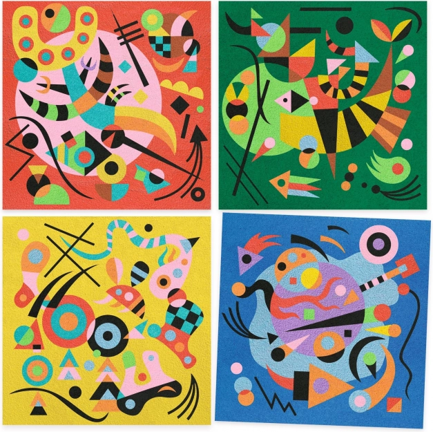 Kreativt sæt inspireret af Wassily Kandinsky