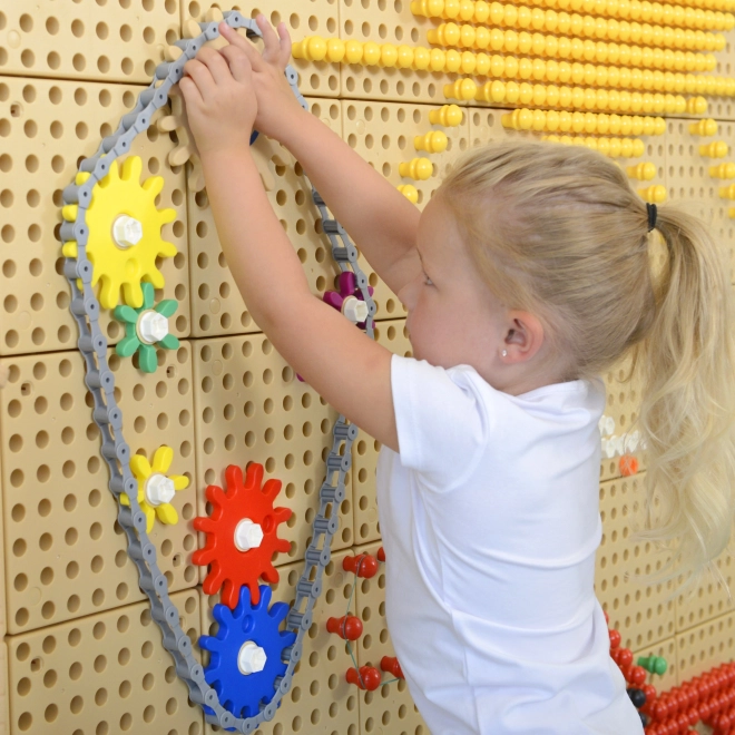 Masterkidz STEM Tavle med tandhjul og kæde 39 dele