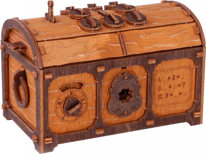 Escape Room Skattekiste Træ 3D puslespil