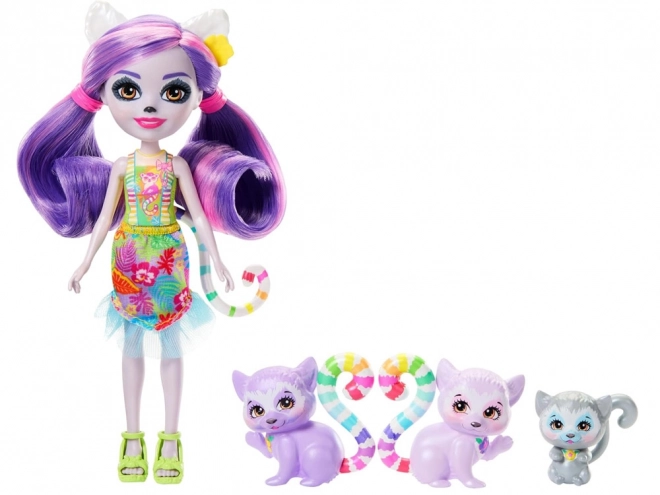 Loutky Enchantimals - Lemur Familie