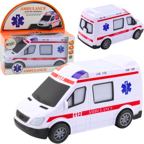 Elektrisk legetøjsambulance med lys og lyde