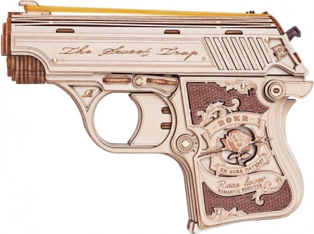 3D træsaml-sæt Mini-pistol Justice Guard
