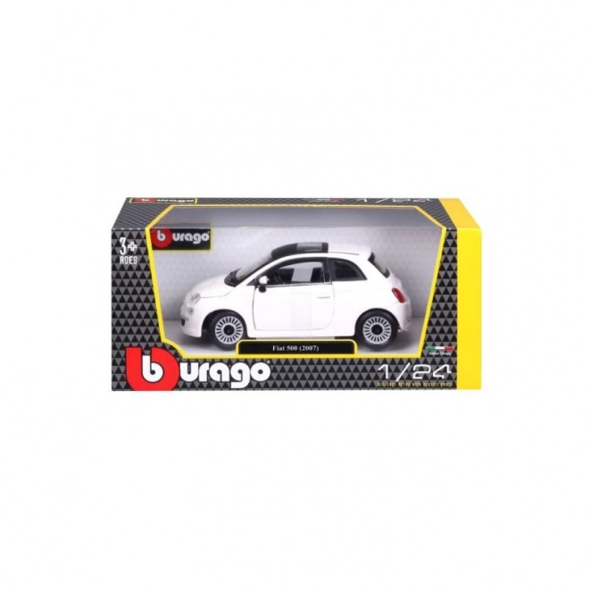 Bburago 1:24 Fiat 500 (2007) Hvid