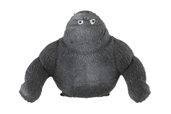 Gorilla antistress strækbar fyldt med sand 400 g silikone 12 cm 4 farver 8 stk i boks