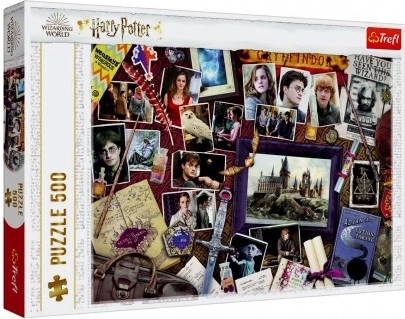 Harry Potter puslespil 500 brikker Hogwarts-seværdigheder Trefl