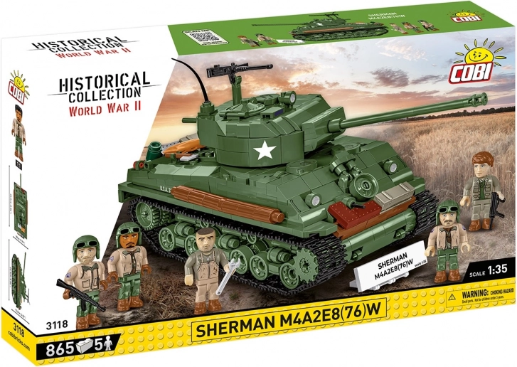 Byggesæt tank SHERMAN M4A2E8 (76)W – 865 klodser