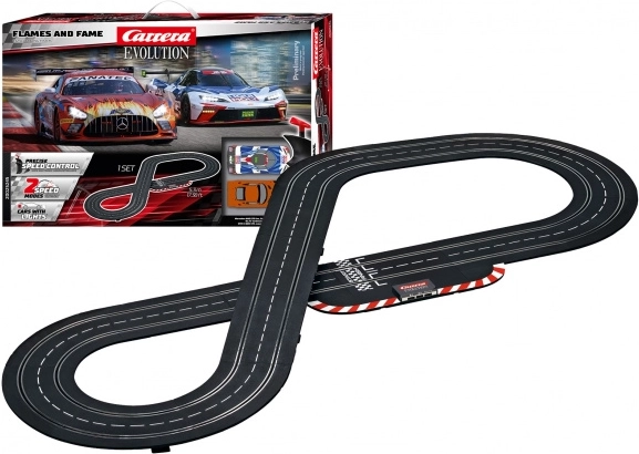 Bilbane Carrera Evolution Flames and Fame 5,3 m med Mercedes‑AMG GT3 og KTM X‑BOW