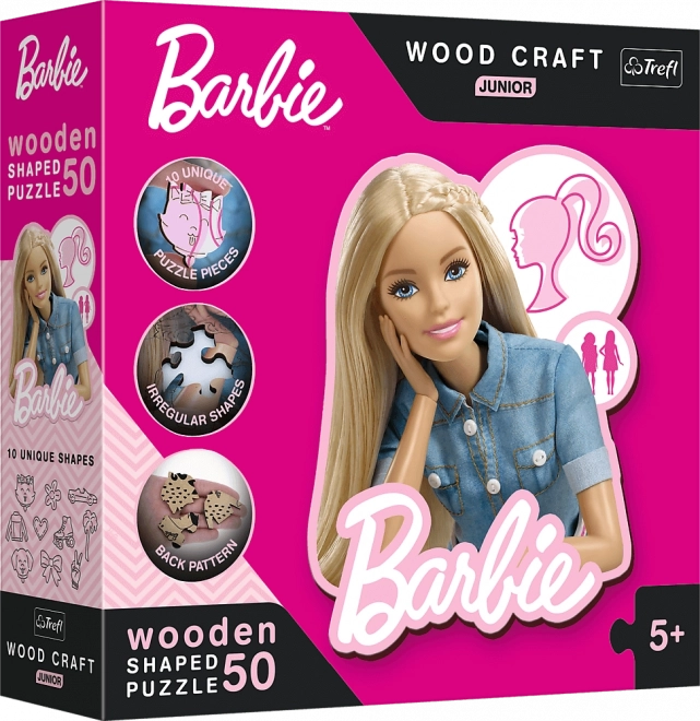 Træpuslespil Barbie for børn 50 brikker