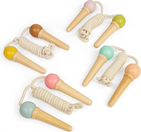 Bigjigs Toys børnesjippetov med træhåndtag