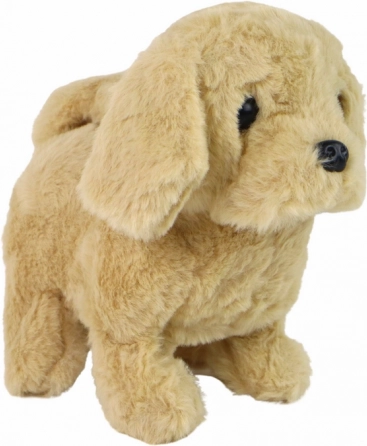 Interaktiv gående gøende legetøj hund beige