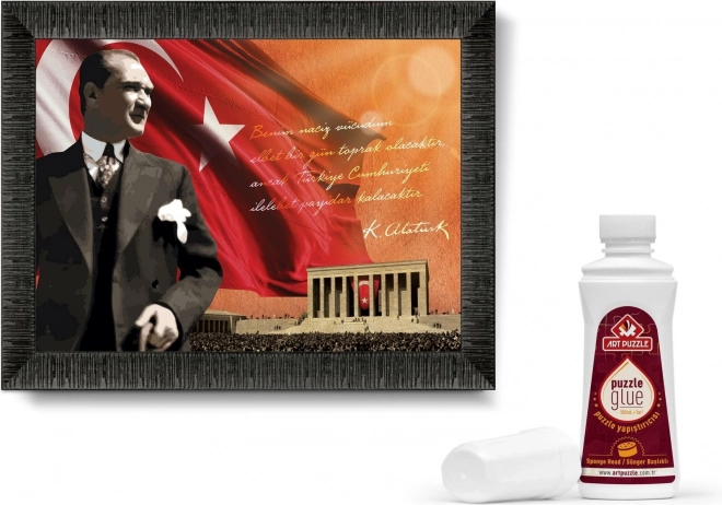 ART PUZZLE Puslespil med ramme og lim 3i1 1000 brikker – Atatürk og Anitkabir