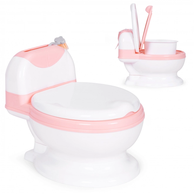 Toiletnat med aftagelig indsats, lukket børnetoiletsæde og børste ECOTOYS