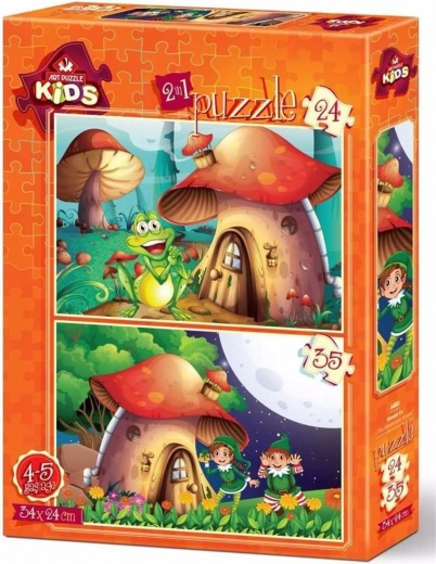 Puslespil Svampehus 24 og 35 brikker – ART PUZZLE