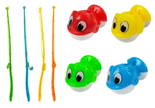 Fang fisk spille 4 fiskestænger Blå
