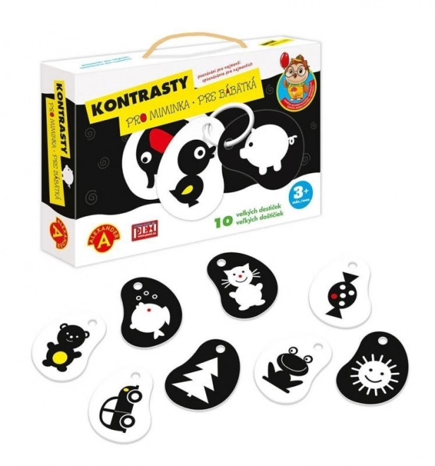 Kontraster for babyer læring for de mindste 10 stk.