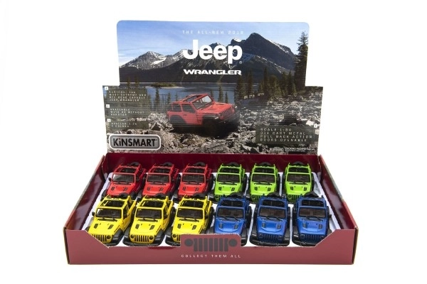 Metalmodel Jeep Wrangler 2018 med åbent tag