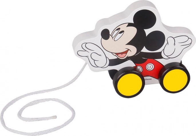 Trækslegetøj Mickey Mouse i træ
