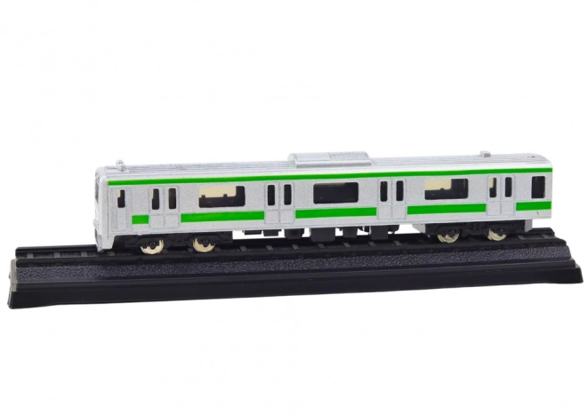 Samlerudgave af modeltogvogn 1:48 metal sølv