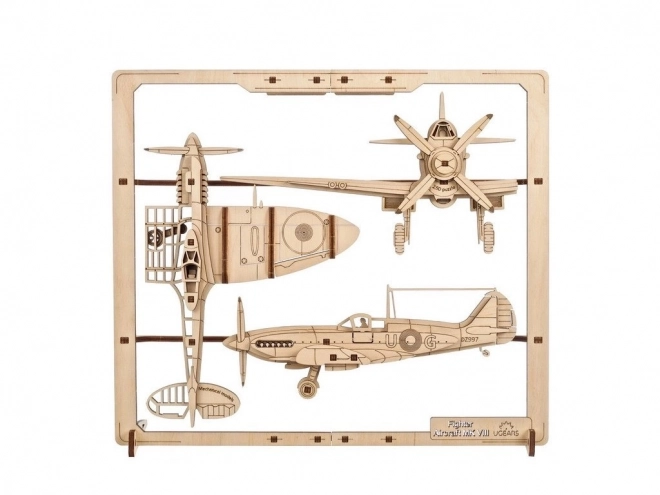 Ugears træ mekanisk puslespil Jagerfly
