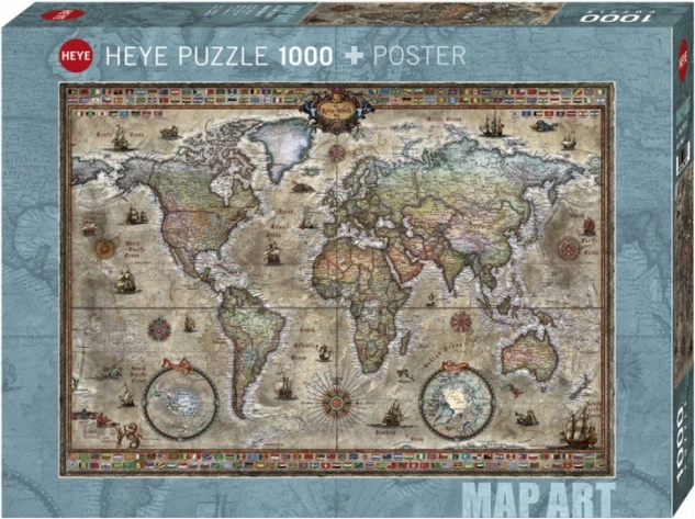 Puslespil 1000 brikker retroverden HEYE
