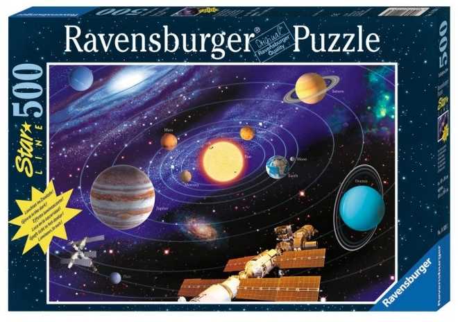 Ravensburger lysende puslespil Solsystemet 500 brikker