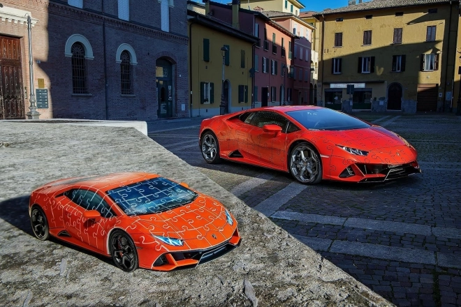 Puslespil 108 brikker 3D Køretøjer Lamborghini Huracan Evo Arancio