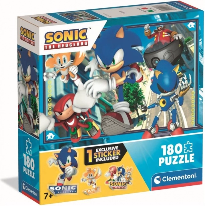 Clementoni Puslespil Pindsvin Sonic Klar 180 brikker