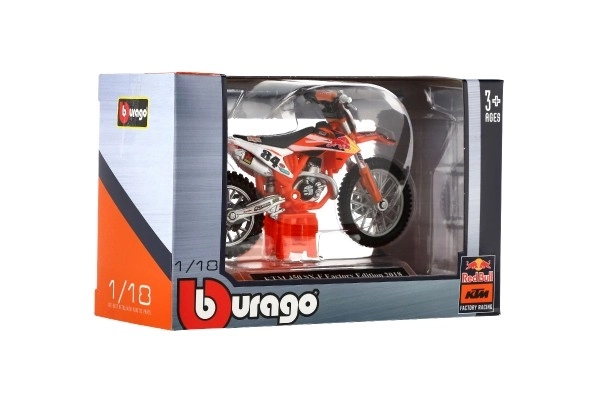 Motorcykelreplika KTM 450 SX-F Factory Edition 2018 fra Bburago