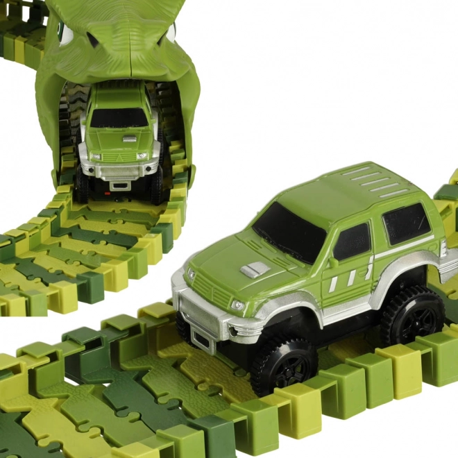 Dinosaur racerbane med biler 240 stykker