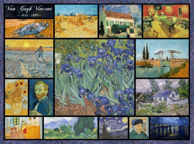 puslespil kollage vincent van gogh 2000 brikker