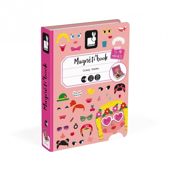 Magnetibook Sjove Ansigter til Piger