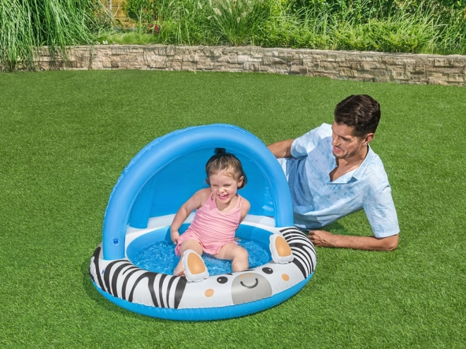 Børnebassin med skur Bestway Zebra