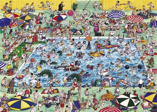 1000-brikkers puslespil Ved poolen