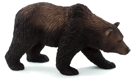 Realistisk figur af grizzlybjørn