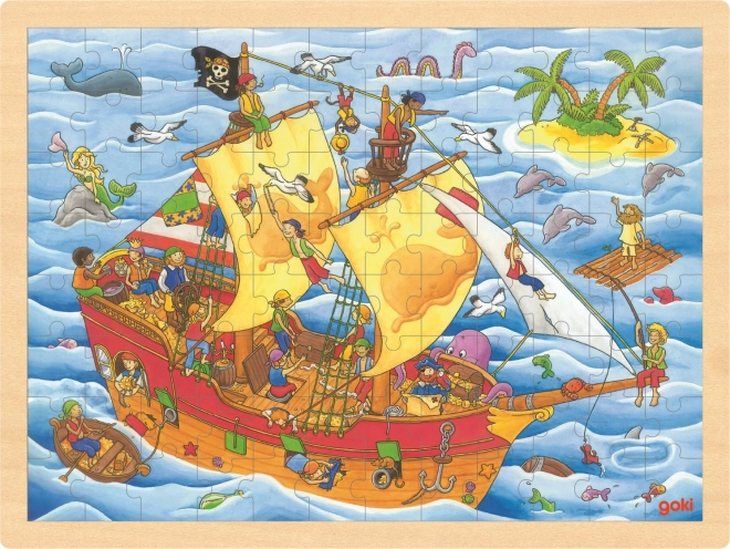 Goki træpuslespil Pirater 96 brikker