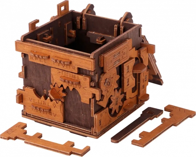 Træ puslespilsboks escape room spil med 149 dele
