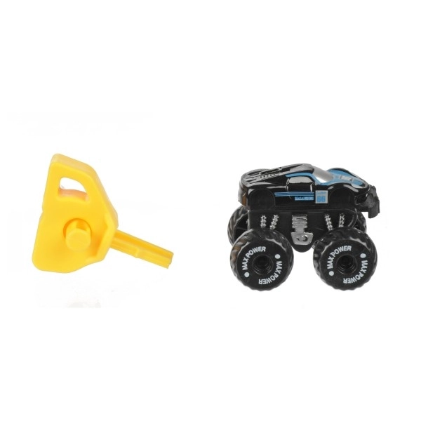 Auto terræng mini med starter plast 4cm i plastæg 5x10cm 12 stk i æsken