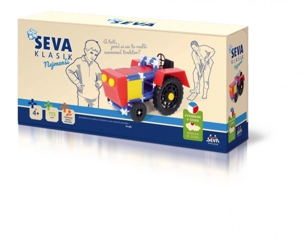 Byggesæt SEVA KLASIK Mindste plastik 115 stk i kassen 31,5x16,5x7,5cm